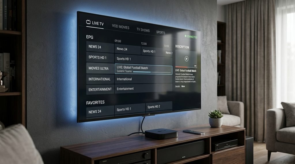 IPTV service down replacement working on a television