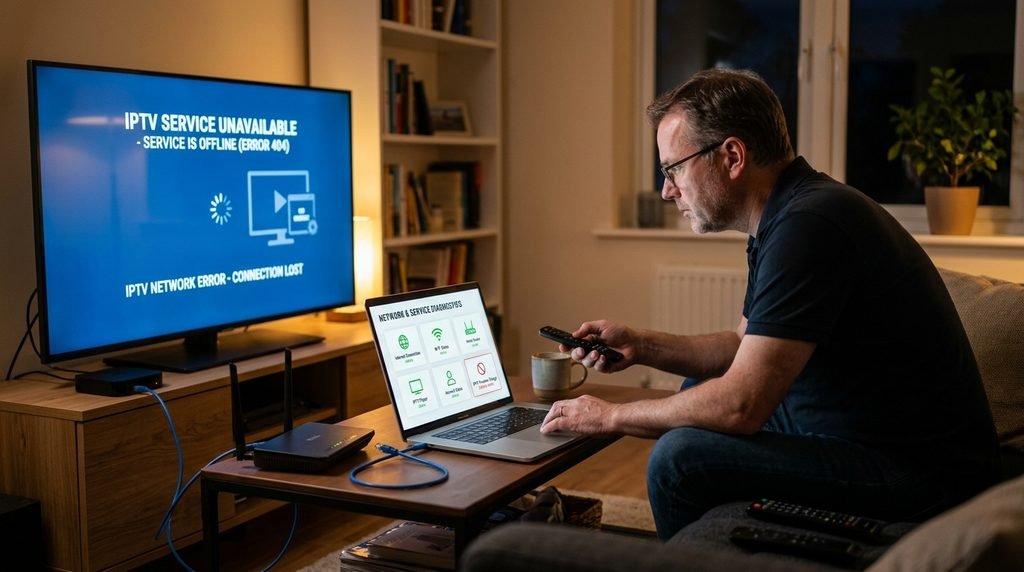 IPTV service down replacement outage diagnosis